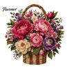 Schichtstoff Bastelblumenkorb Patchwork DIY-Set, Blumen Anfängerfreundliche Nähsets 3D Florales Projekt für Erwachsene, Handgemachte Geschenkidee