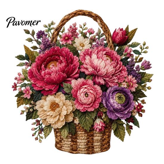 Schichtstoff Bastelblumenkorb Patchwork DIY-Set, Blumen Anfängerfreundliche Nähsets 3D Florales Projekt für Erwachsene, Handgemachte Geschenkidee