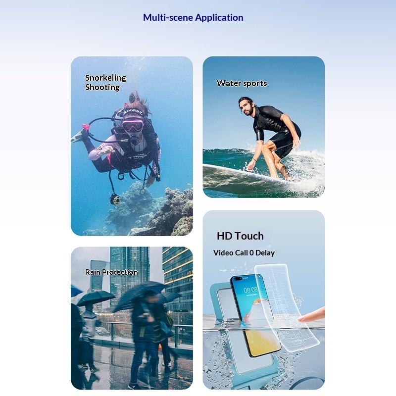Universal Phone Waterproof Bag Outdoor Diving Swimming Touchscreen Phone Case Lanyard And Armband