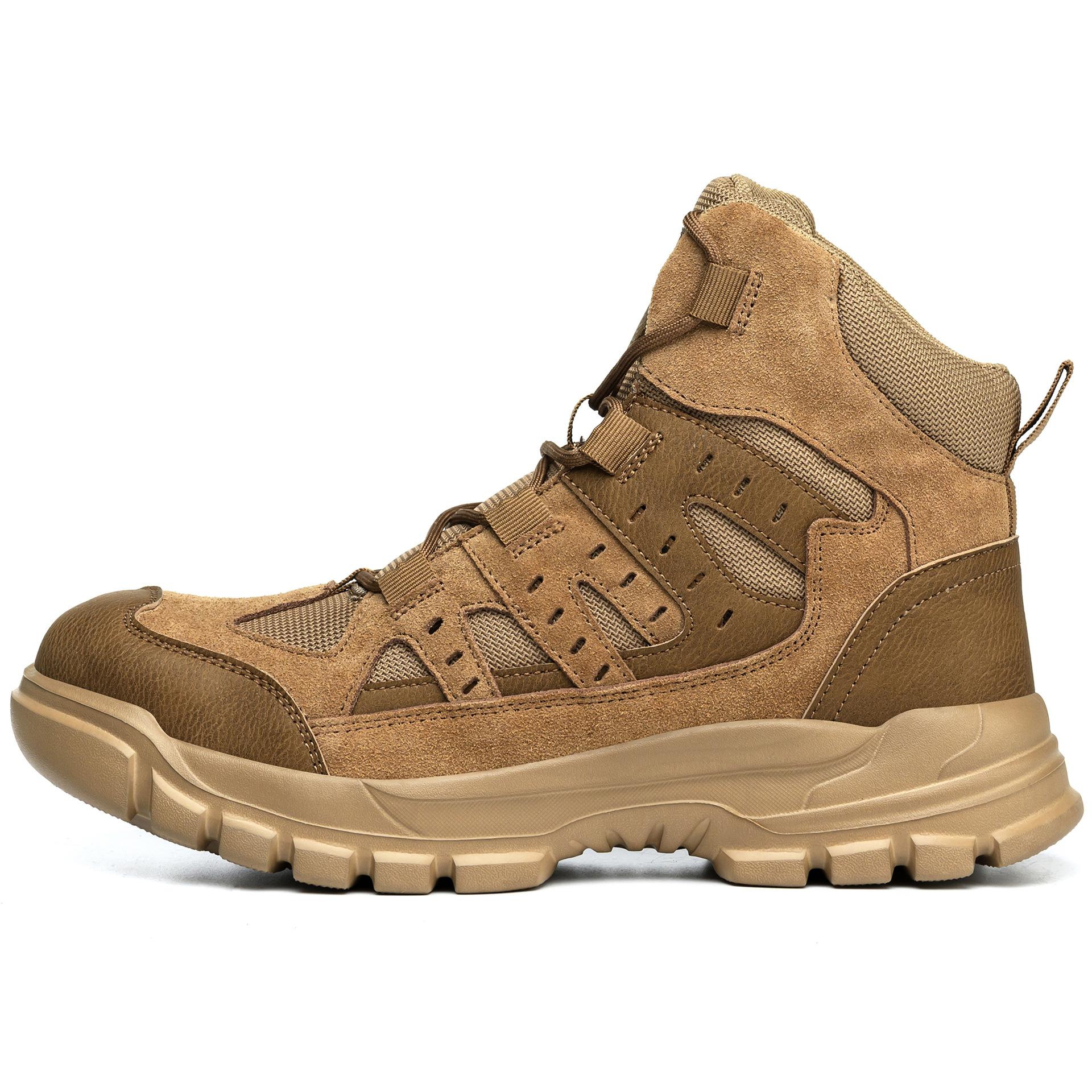 

high quality safety shoes Anti Smashing Safety Shoes Anti-Odor Labor Steel Toe Shoes High Top Work Sneakers Puncture Waterproof 37 хаки