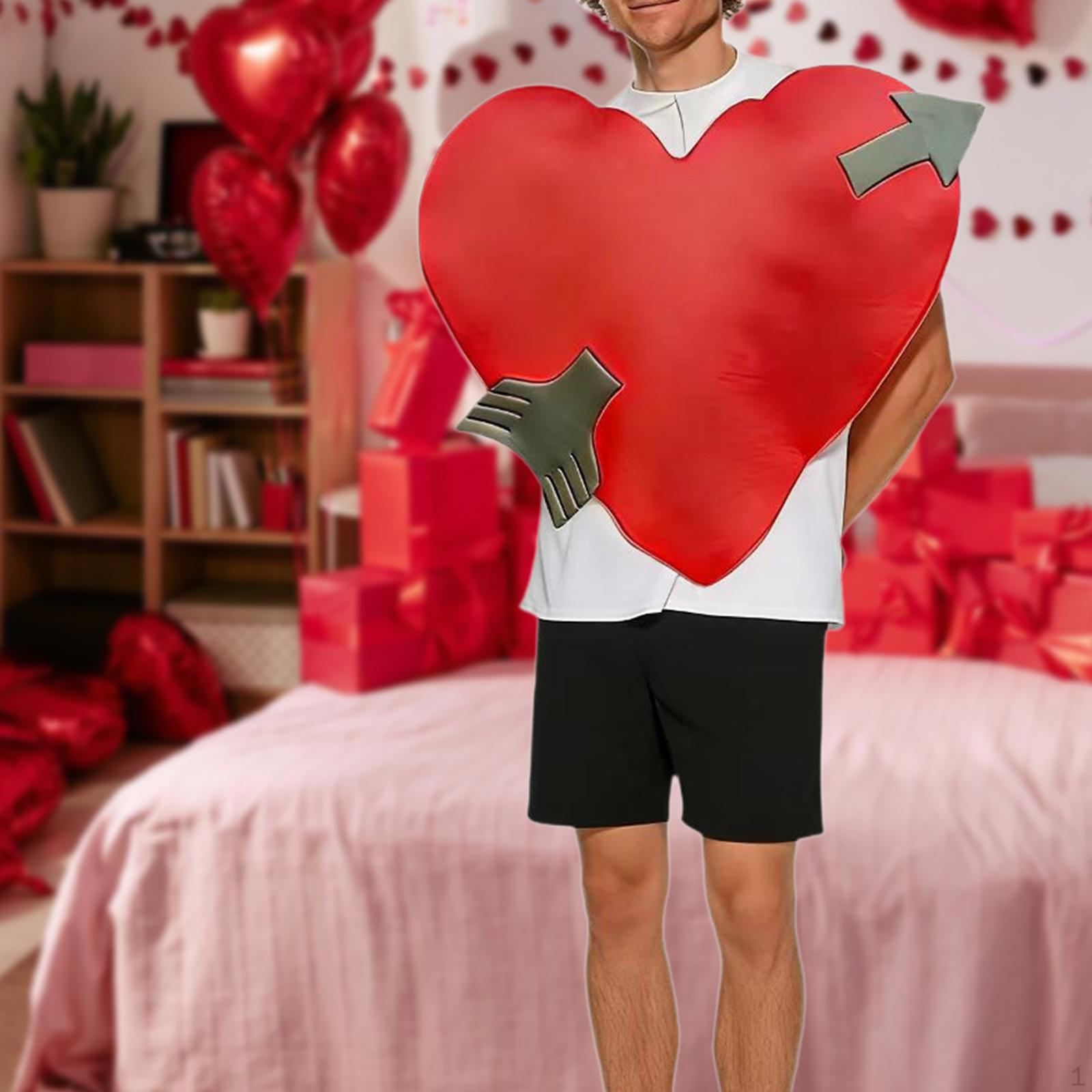 

Adult Heart Cosplay Costume Shaped Romantic Outfit Fancy Adorable Comfortable Apparel Cupid Heart