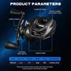 Mavllos Resolute Ultralight Baitcasting Gear Lure Weight Carbon 4kg Drag Magnetic Handle Reel, 7.11 Ratio, 9+1 Bearings, 2-22g, Frame, Capacity,