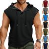 Pánská rychleschnoucí prodyšná bezrukavá vesta s kapucí na knoflíky