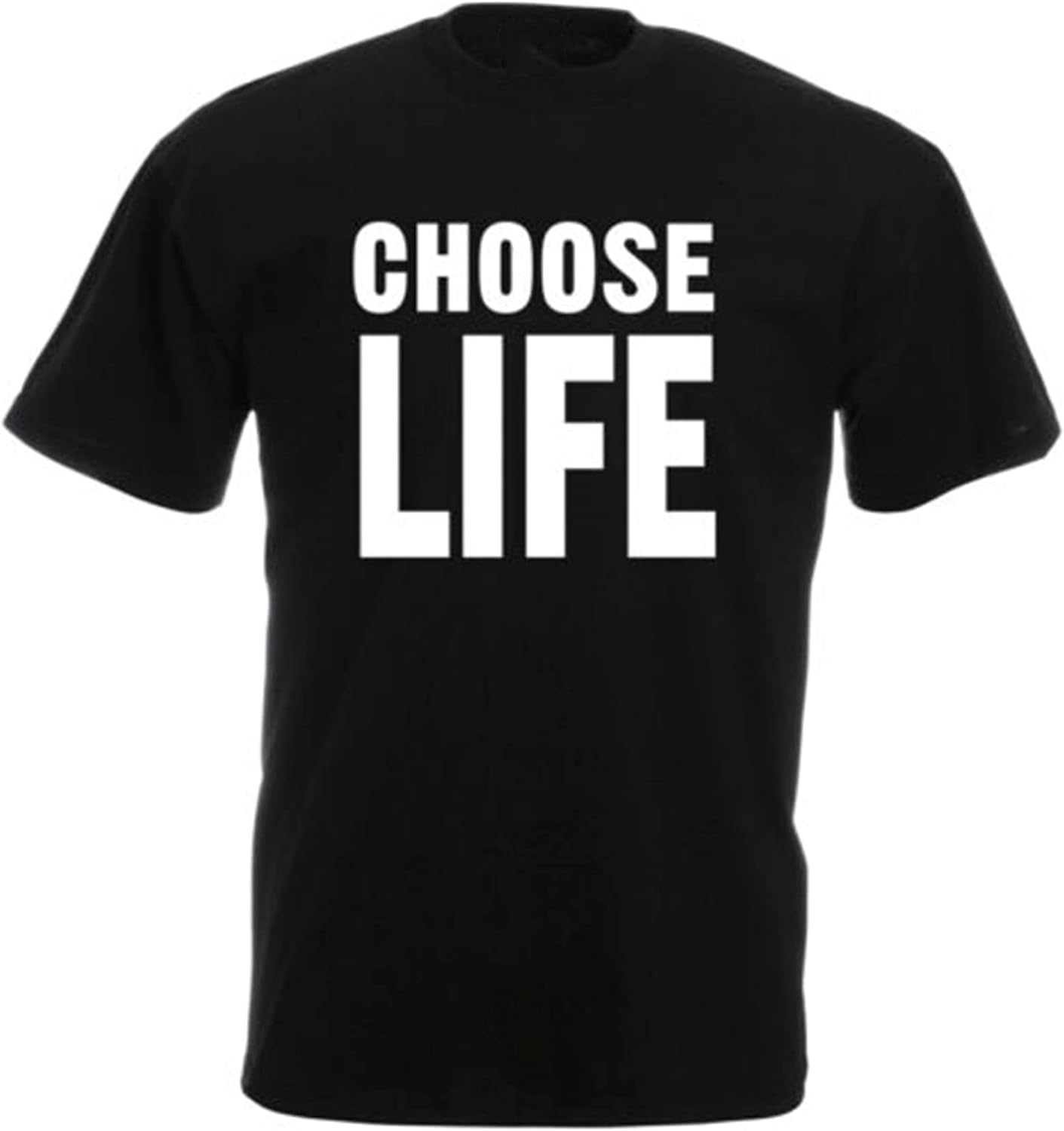 Choose Life Trainspotting Inspired Mens Printed T-Shirt UK Fashion Casual Tee Black XL чёрный