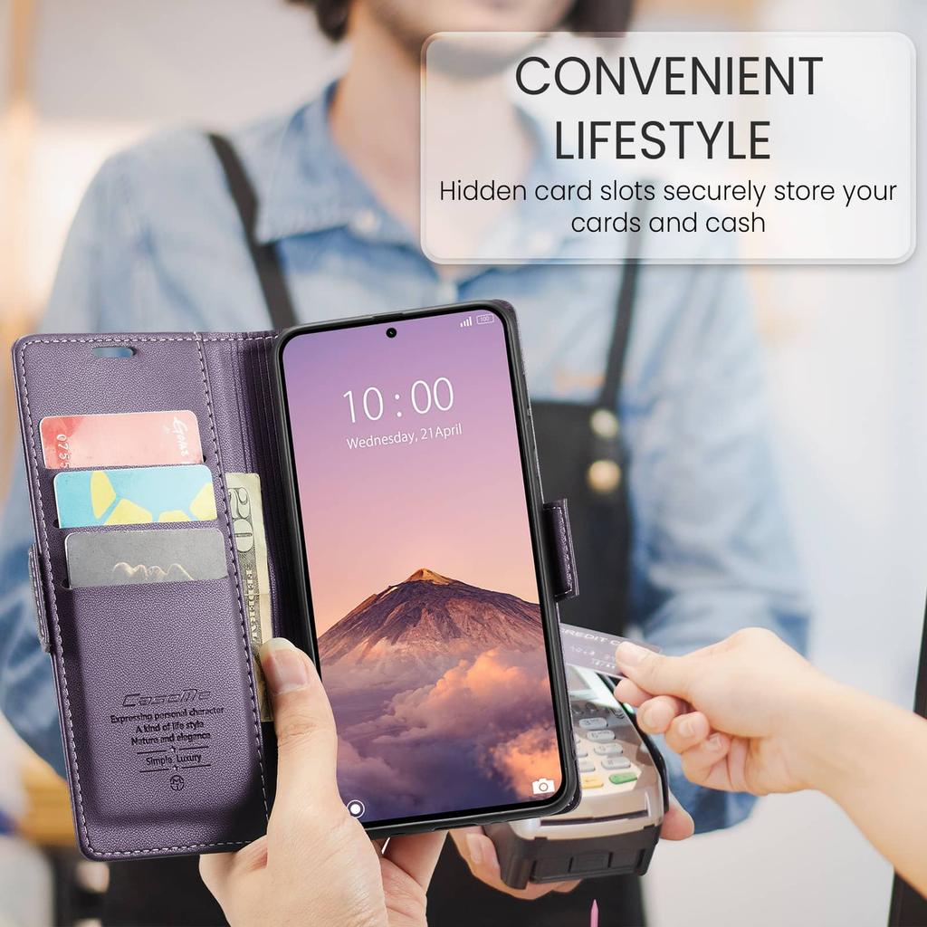 For Xiaomi 15T Pro Xiaomi 15T Case With Card Holder, Wallet Case with RFID Blocking, Durable Leather Kickstand Magnetic Clasp