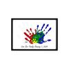 Family Handprint Kit DIY Handmade Keepsake Wooden Frame Eraser Paintbrush Non-Marking Nails Newborn Souvenir Handprint Art Craft