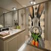 3D Rabbit and Carrot Bridge Self-adhesive Door Wallpaper 3D PVC Home Decor Sticker Beach Sun Scenery Poster Mural Wall Decal Deursticker