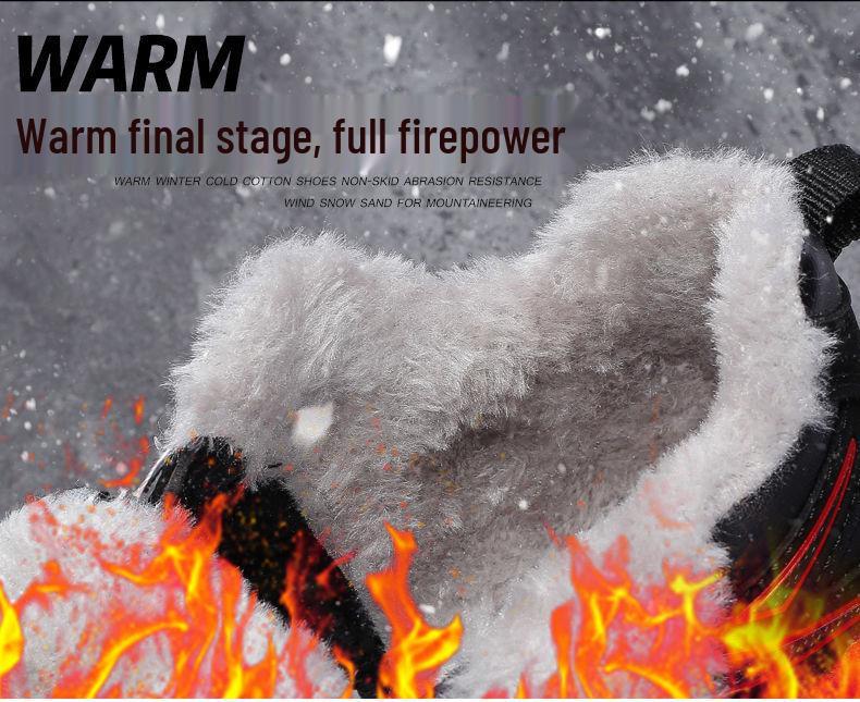 Boys' Warm Winter Sports Shoes with Velvet Lining - Cotton Sneakers for School Kids