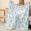 Soft Thick Flannel Blanket, Minimalist Floral Cozy Throw for Bedroom, Home, Guest Room - Ideal Single Blanket for Christmas & Halloween