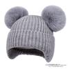 Kids Winter Warm Knitted Set Pom‑pom Hat Scarf Gloves 3‑Pcs Set Or Single Beanie Hat Windproof Ear Protection For Boys Girls Cold Weather Outdoor