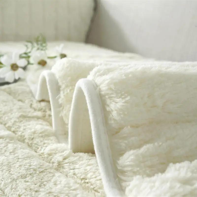 1pcs Long Plush Minimalist Modern Sofa Cushion Winter Thickened Warm All Inclusive Sofa Covers Covered Tatami Window Mat
