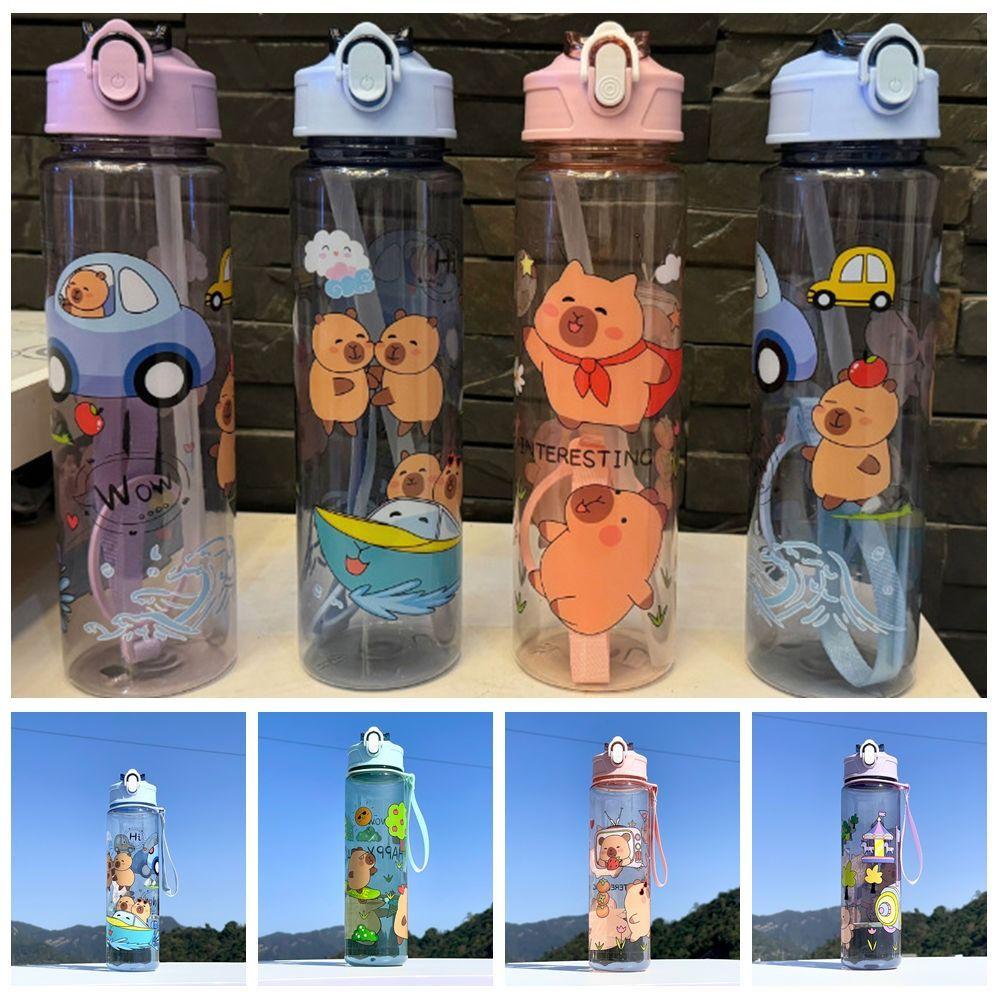 

Симпатична прозора пластикова чашка 500 мл Capybara Drinking Bottle Capybara Water Bottles Кавові чашки синій