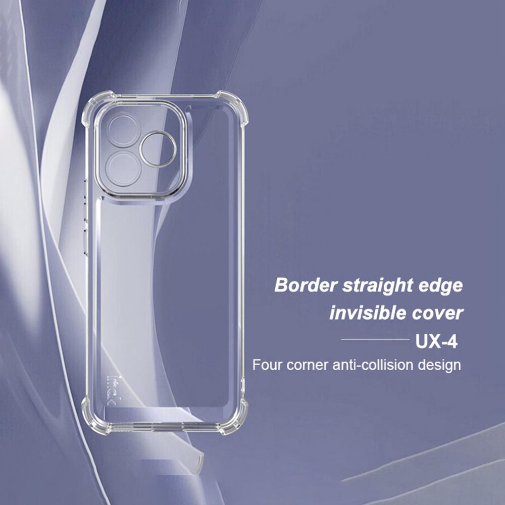 IMAK UX-4 Series for Honor X60i 5G Case Straight Frame Four Corner Shockproof Clear TPU Cover