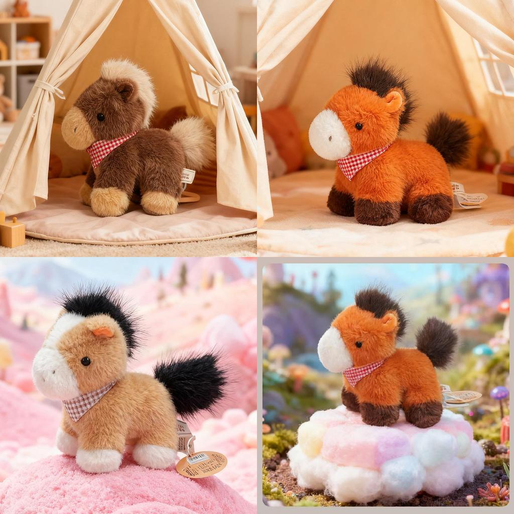 Plush Pony Short Toy With Lightweight Design For Kids And Animal Enthusiasts