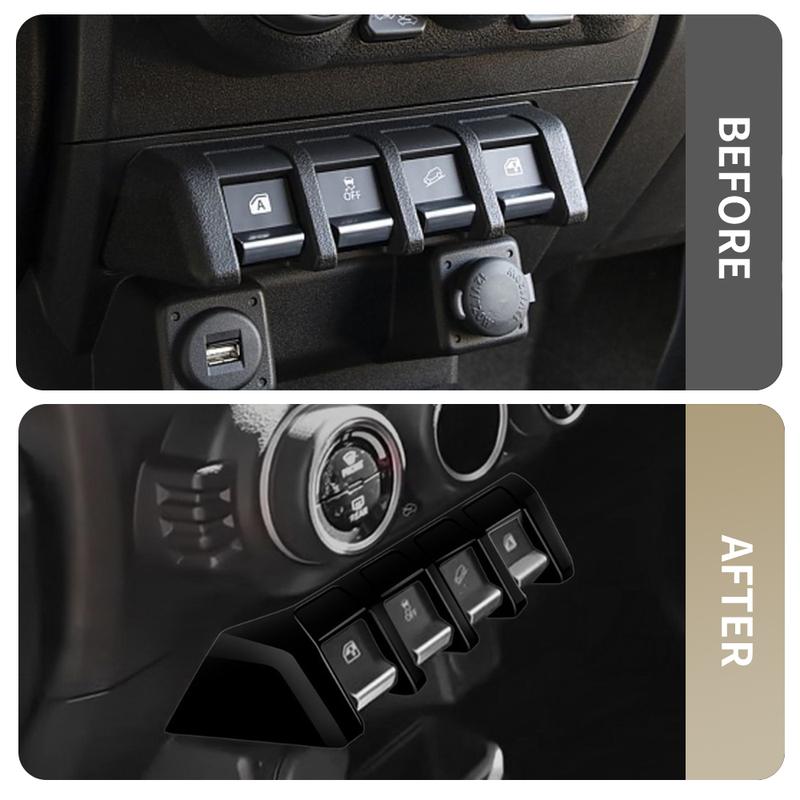 Car Window Control Panel For Suzuki Jimny 2018-2025 Auto Windows Lifter Switch Button Protective Cover Trim Interior Accessories
