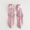 Women's Summer Thin Sweet Bow Mesh Breathable Mid Tube Socks