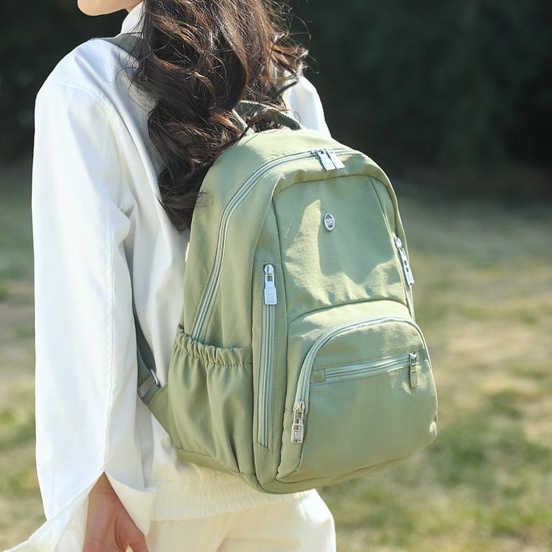 Women's Solid Color Backpack Travel Backpack Student Schoolbag