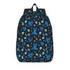 Retro Hollows Knights Pattern Backpack for Men Women Teenage Student Work Daypack Game Laptop Canvas Bags Durable