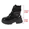 Large Size Muffin and Medium Tube Strap Martin Boots Autumn and Winter New Metal Buckle Strap Women's Boots