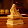 Cypress Statue Buddha Statue Crafts Nichiren Wooden Cypress Crafts Home Car Decoration Handmade Gifts