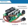 40A 2000W Motor Driver Controller Module With Linear Potentiometer Speed Regulation 10-50V Forward Reverse Function