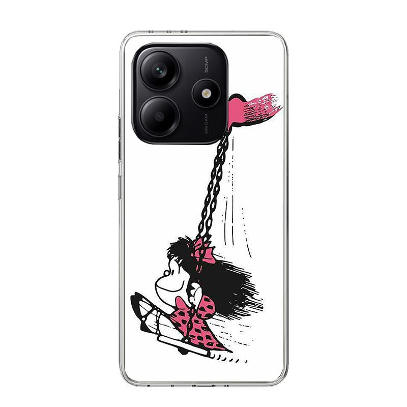 Cartoon Cute Mafalda Case Phone Cover for Xiaomi Redmi Note 14 13 12S 12 11S 11 11T 11E 10S 10 Pro Plus 9 9S 5G + Trend Fundas
