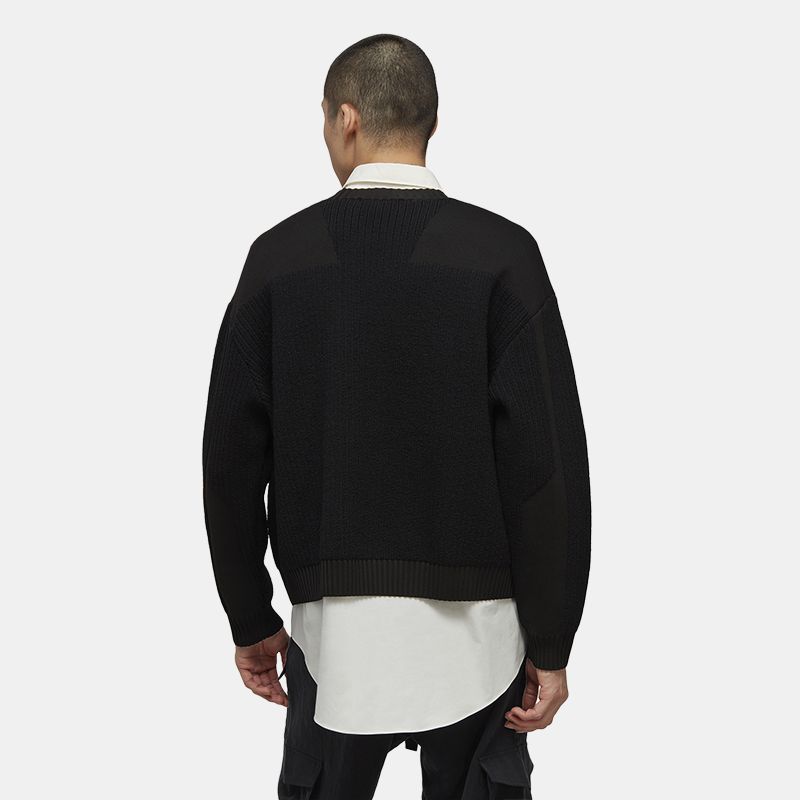 Y-3 Utility Crew Autumn Winter Knit Sweater Men Sweater Black 39-H63084