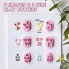 PP Polymer Clay Cutters Pink Polymer Clay Floral & Leaf  Earrings Cutters Accessories