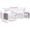 Outdoor Sofa Set 3 Pcs Natural and Light Grey Polyester