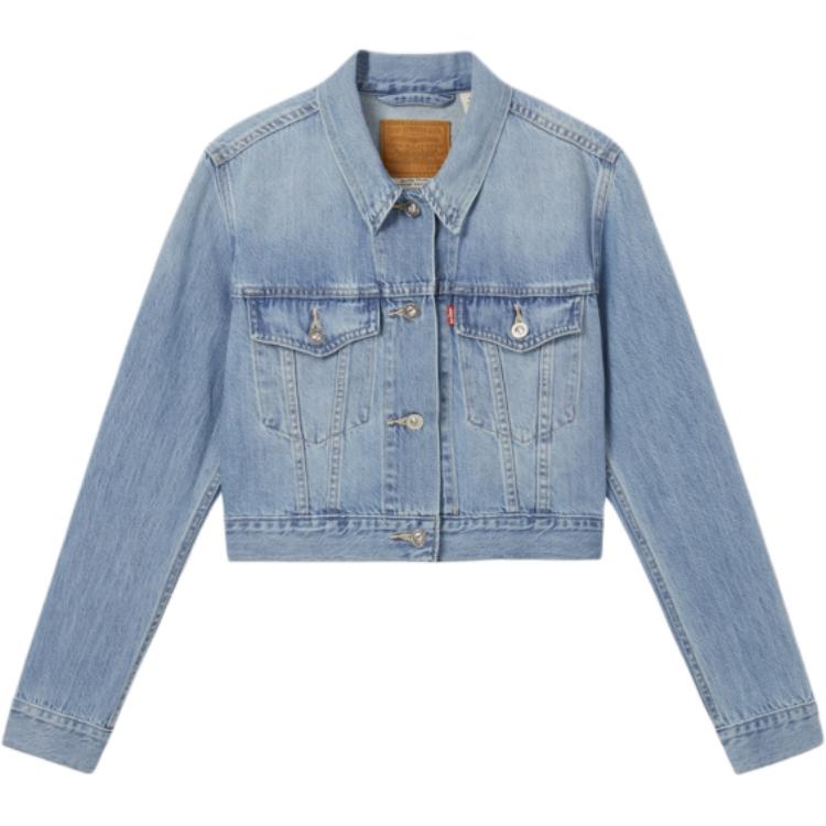 Levis Comfortable Simple Slim Fit Short Button Long Sleeve Denim Jacket Women Jackets 29945-0231