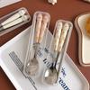 Cutlery Fork Stainless Tableware Chopsticks Rabbit Portable Supplies Dinnerware Spoon Cartoon Lunch Kitchen Steel Travel Sets