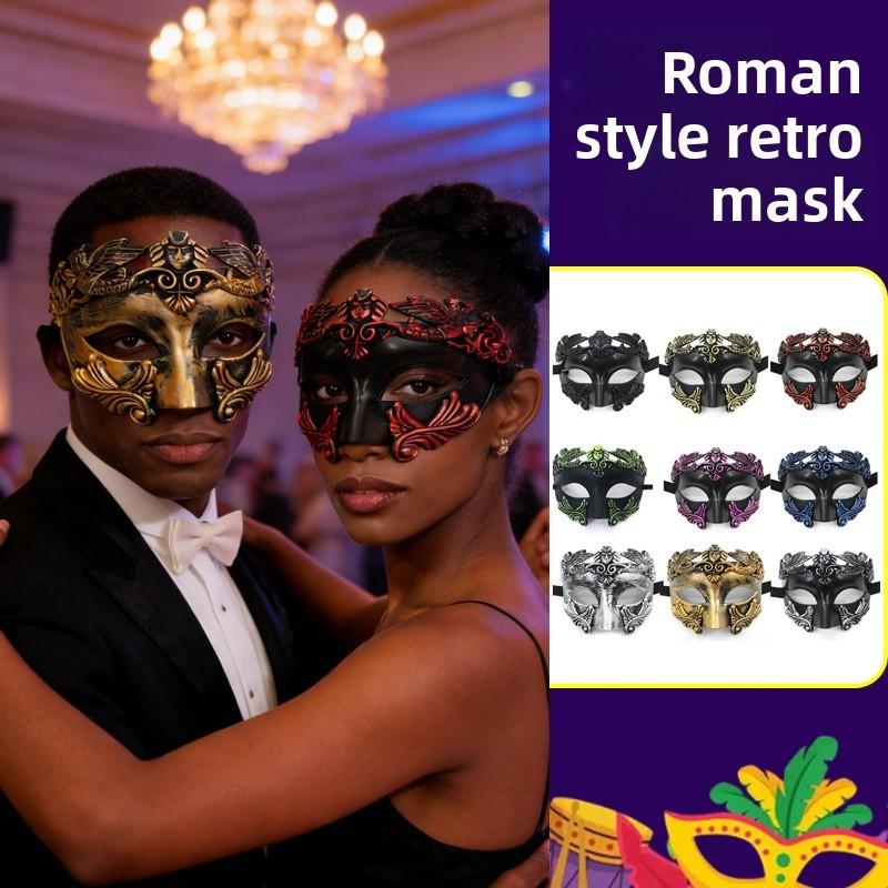 Maschera Mezza Faccia Romana Veneziana Per Halloween Carnevale E Festa In Costume Decorazione Materiale Plastico