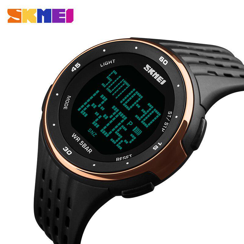 

SKMEI Outdoor Women s Men s Sports Watches Waterproof Military LED Digital Watch Men Women Clock рожевий колір золота