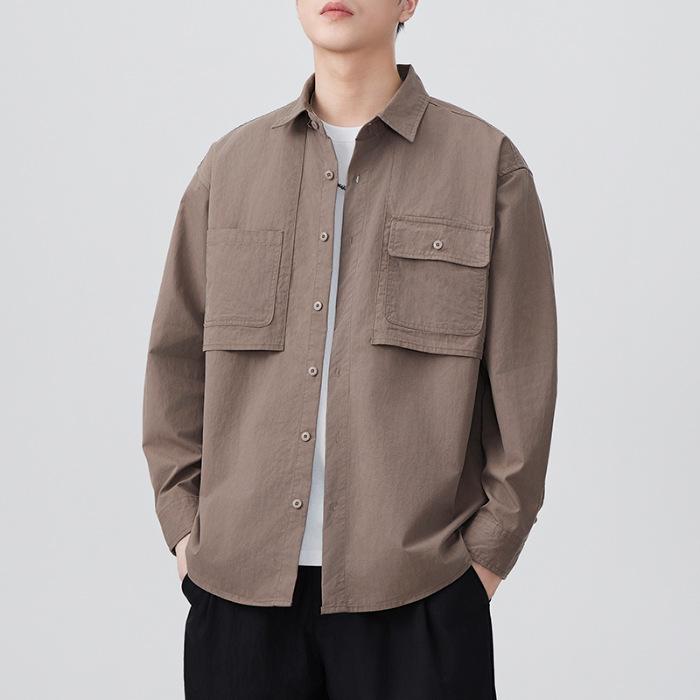 New Spring Japanese Retro Men's Loose Mountain Outdoor Style Casual American Shirt