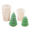 1-4PCS Christmas Tree Silicone Mold 3D Candle Molds for Making Tree Shaped Epoxy Resin DIY Wax Candles Gift Decor