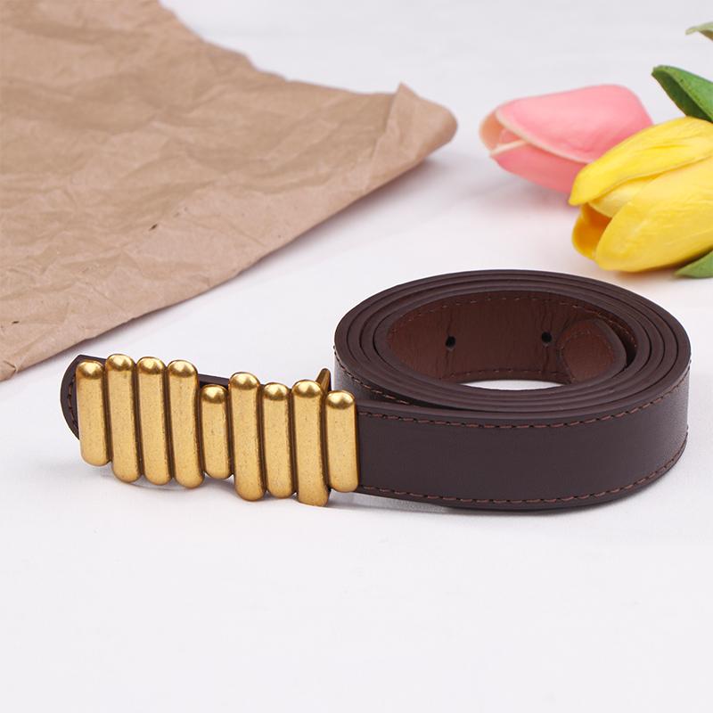 

Ретро-пояс из искусственной кожи, универсальный, простой, женский, кожаный, с отверстиями, пряжка-кнопка, джинсы, платья, пальто, одежда, пояс, декор, аксессуары кофейный