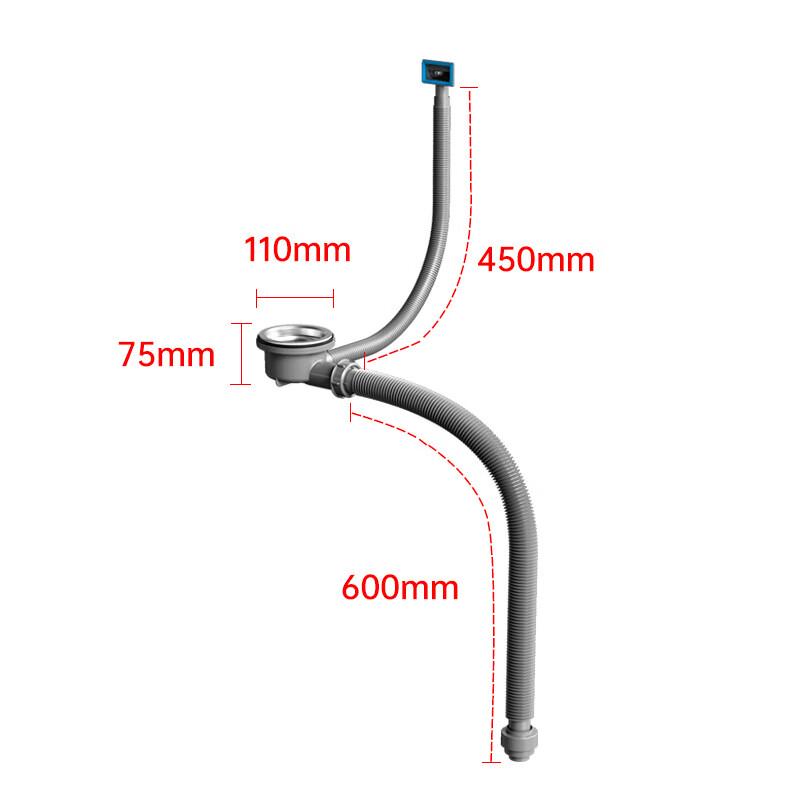 Kitchen Sink Drain Pipe Strainer with Overflow