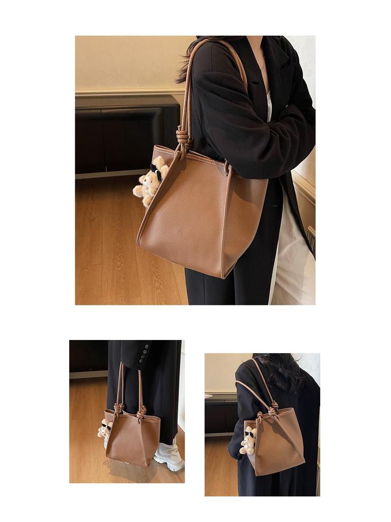 Koreańska Minimalistyczna Damska Torba na Ramię 2025 - Duża Pojemność Casualowa Torba Tote