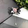 Korean handmade flower crystal brooch, fashionable femininity versatile fringed corsage coat pin accessories