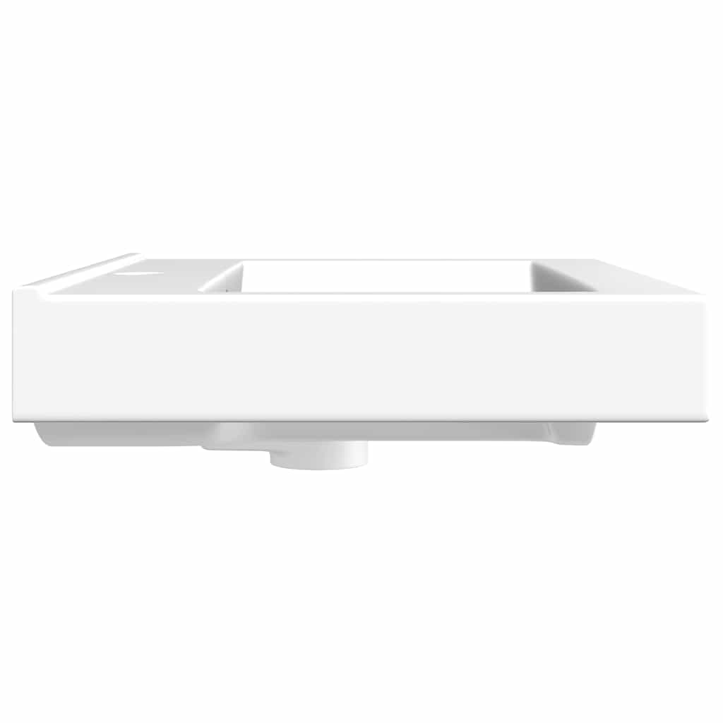 Luxury Ceramic Wash Basin Rectangular White with Faucet Hole 60 x 46 cm