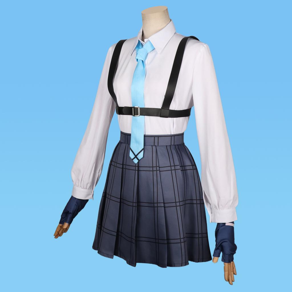 Blue Archive Takanashi Hoshino Game Cosplay Costume Women Jk School Uniform Sailor Suit Wig Shoes Headwear Halo Halloween Party