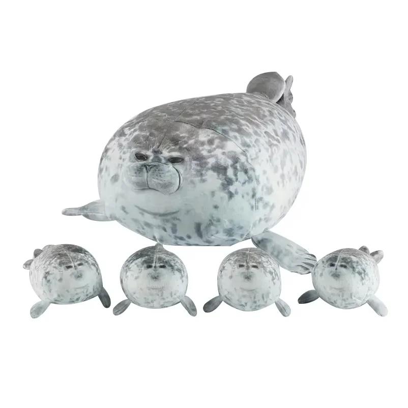 Kawaii Rodina tuleňů Plyšové hračky Měkká plyšová zvířátka Polštář ve tvaru tuleně Plyšová hračka Domácí dekorace Mazlivé dárky pro přátele Dárky k narozeninám