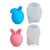 2Pcs Easter Rabbit Eggs Shape Silicone Molds Heat Resistant for Resin Casting Making Candle Soap Home Decoration