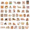 50PCS Bookish Autumn Graffiti Stickers Cartoon Cute Ghost Books Graffiti DIY Bookbook Notebook Stickers