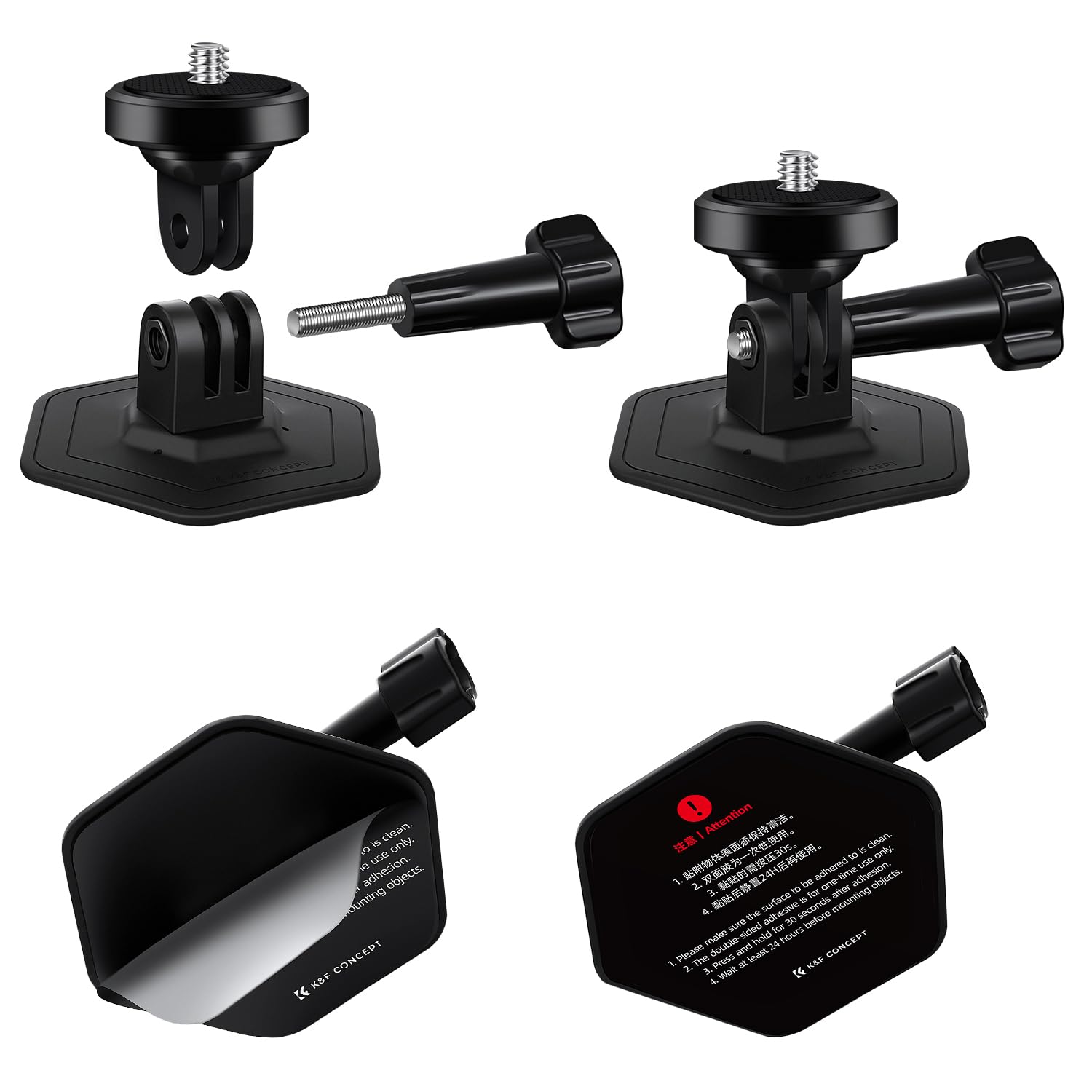 

Концептуальное клейкое крепление для набора креплений экшн-камеры База для шлема Совместимо с аксессуарами для камеры K&F GoPro, 2, Комплект, Крепление, Insta360/DJI/GOPRO,