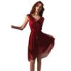 Pure Desire Style Satin Slip Nightdress Sexy Backless Lace Bow Polka Dot Lingerie Women