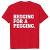 Begging for A Pegging Funny Letter Print T-shirt Spring Summer Soft T Shirts Oversized Casual T-shirt Streetwear Unisex