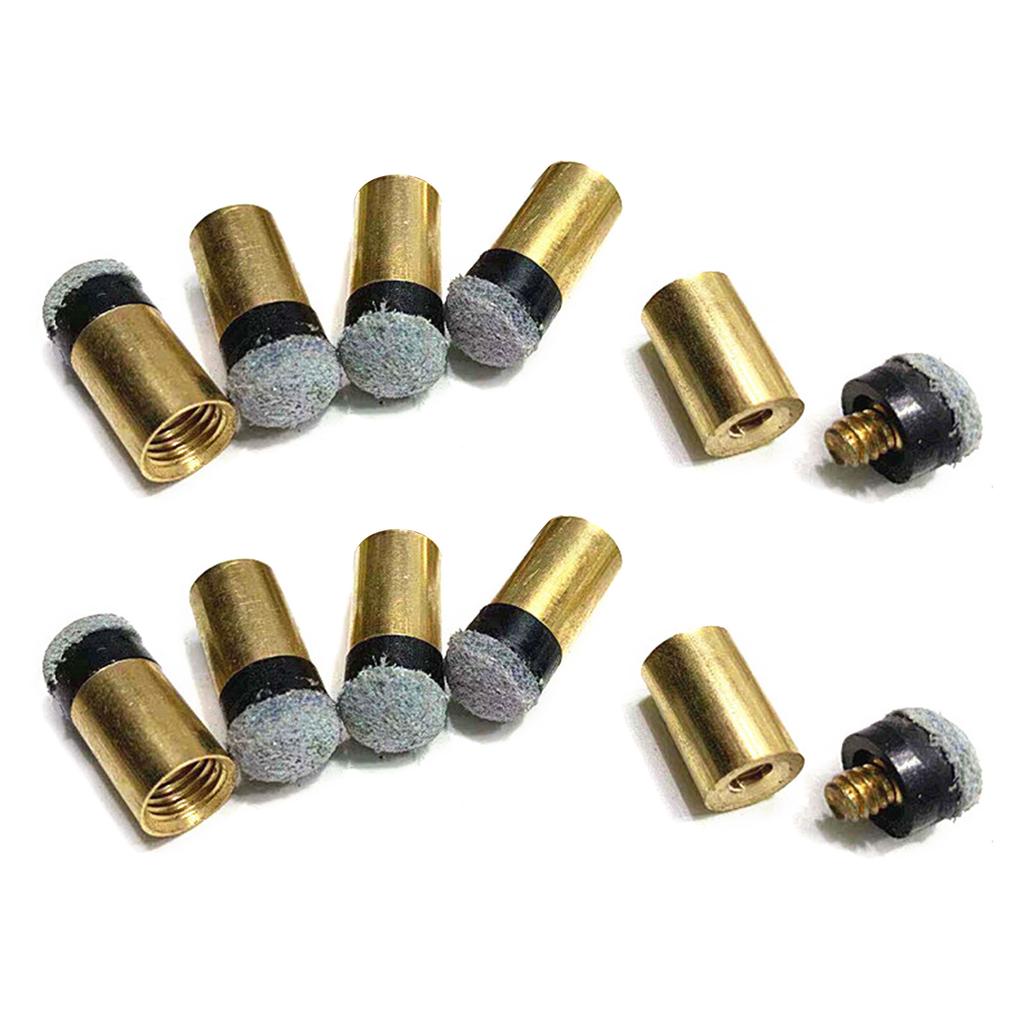 10Pcs Billiard Pool Cue Tips Replacement Snooker Cue Tips with Cue Stick Ferrules Billiards Tip Easy To Install