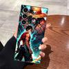 One Piece Luffy Ace Black Soft Phone Cover Case for Samsung Galaxy S25 Edge S21 FE S24 Plus S20 S23 Ultra