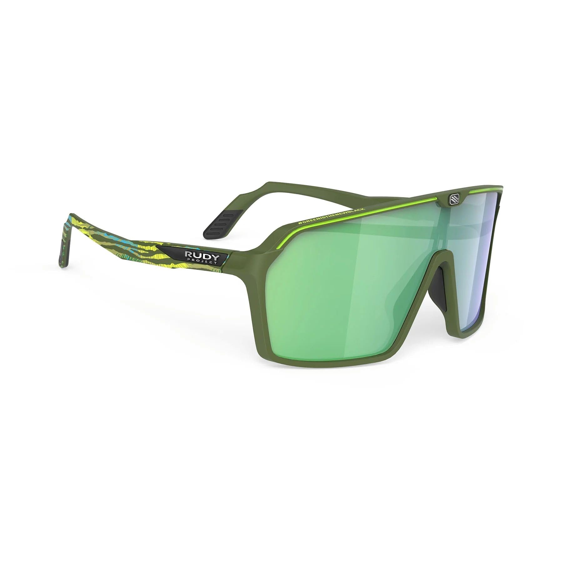 

RUDYPROJECT Spinshield Olive Laser Green Sunglasses, Matte/Multi SP724113-0000
